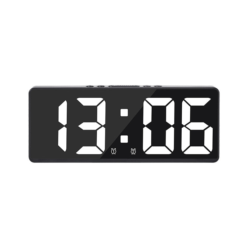 Multifunctional LED Digital Clock: Features number display, color nightlight, temp, calendar, alarm. Large size, backlit, great