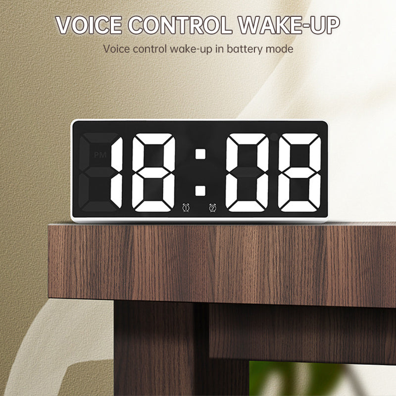 Multifunctional LED Digital Clock: Features number display, color nightlight, temp, calendar, alarm. Large size, backlit, great