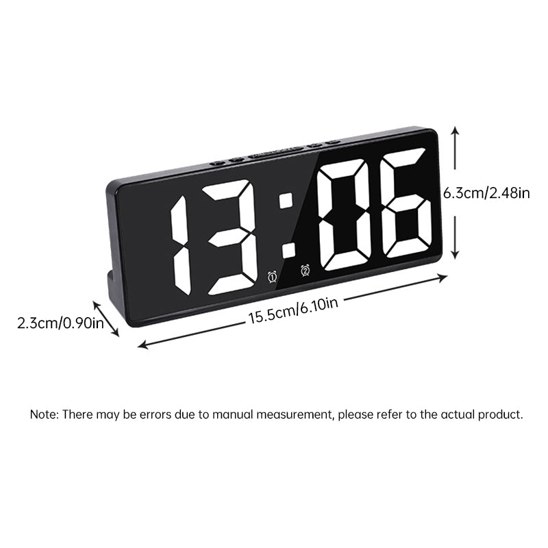 Multifunctional LED Digital Clock: Features number display, color nightlight, temp, calendar, alarm. Large size, backlit, great